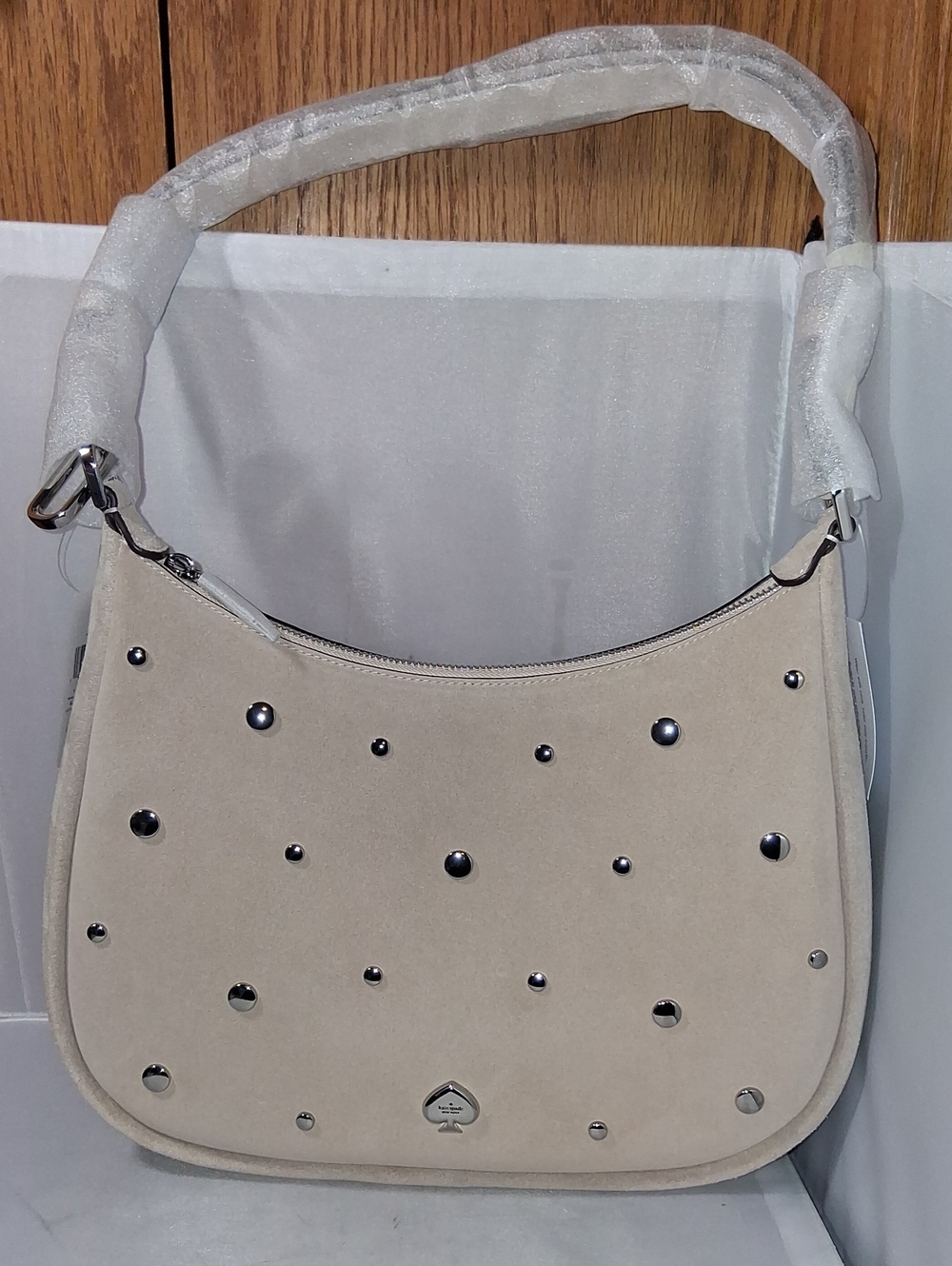 Kate Spade suede stud hobo bag